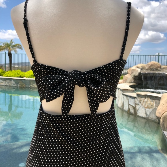 Free People Polka Dottie Black Summer Mini Dress - Picture 6 of 7